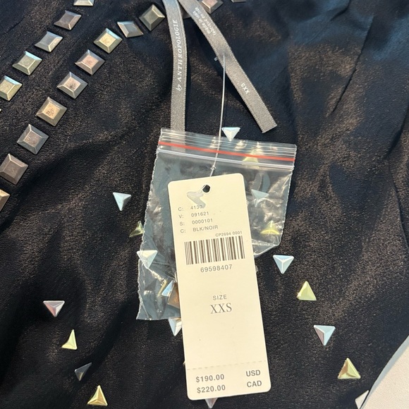 Anthropologie Black Sleeveless Embellished Mini Dress - Picture 11 of 13